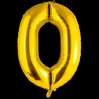 Цифра 0, золотая