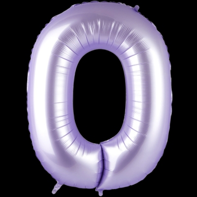 Цифра 0, сиреневая