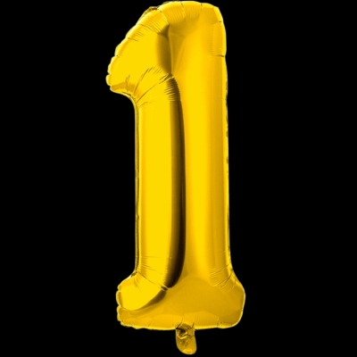 Цифра 1, золотая