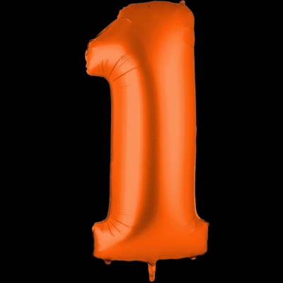 Цифра 1, оранжевая