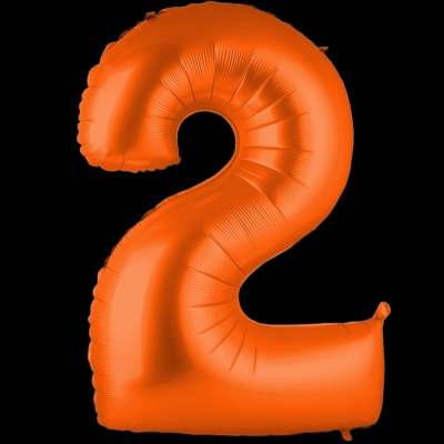 Цифра 2, оранжевая