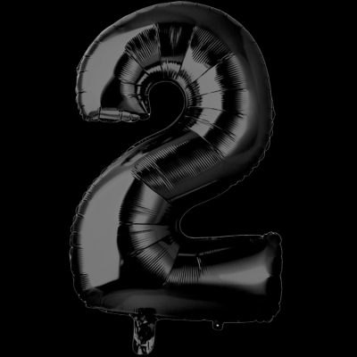 Цифра 2, черная
