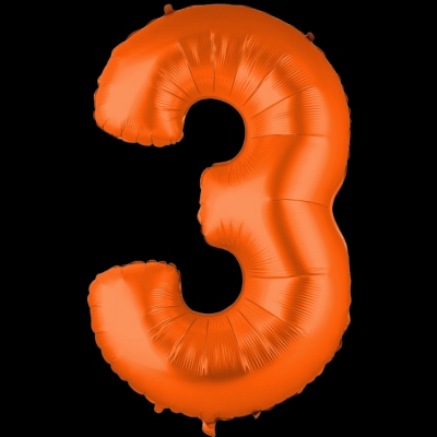 Цифра 3, оранжевая