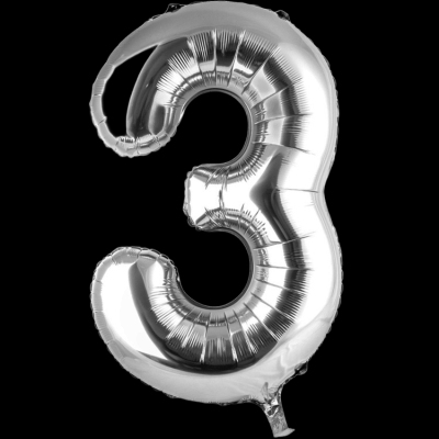 Цифра 3, серебро