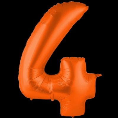 Цифра 4, оранжевая