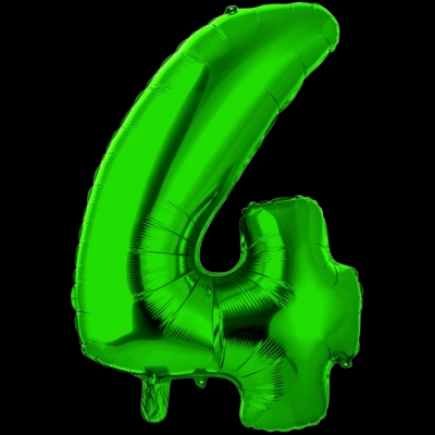 Цифра 4, зеленая