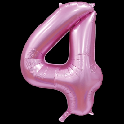 Цифра 4, розовая