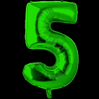 Цифра 5, зеленая