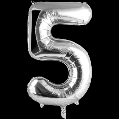 Цифра 5, серебро