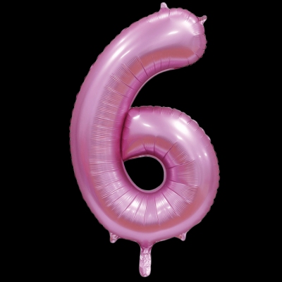 Цифра 6. розовая