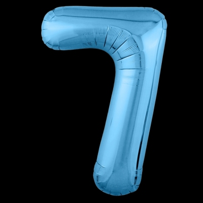 Цифра 7, голубая