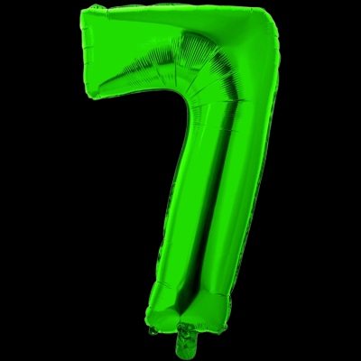 Цифра 7, зеленая