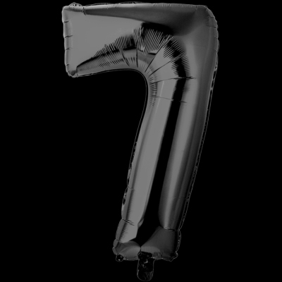 Цифра 7, черная