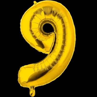 Цифра 9, золото