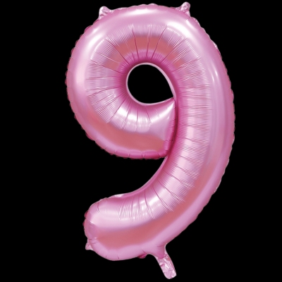 Цифра 9, розовый