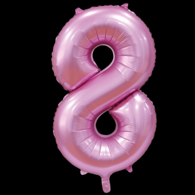 Цифра 8, розовая