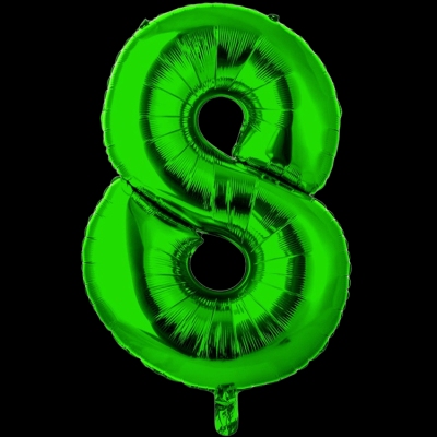 Цифра 8, зеленая