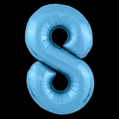Цифра 8, голубая