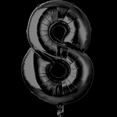 Цифра 8, черная