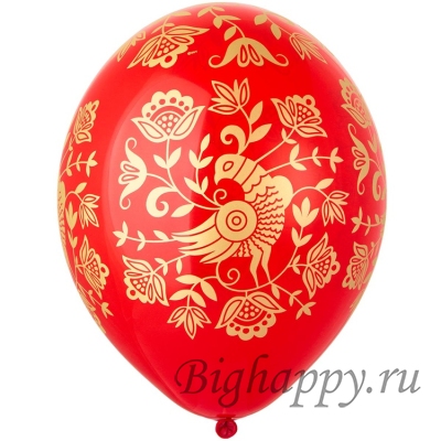 Шарики с орнаментом Русский стиль