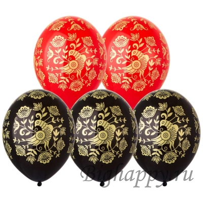 Шарики с орнаментом Русский стиль