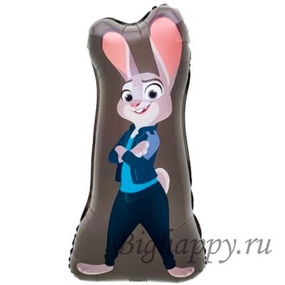 Фольгированный шар "Зверополис" - Зайчик полицейский фото