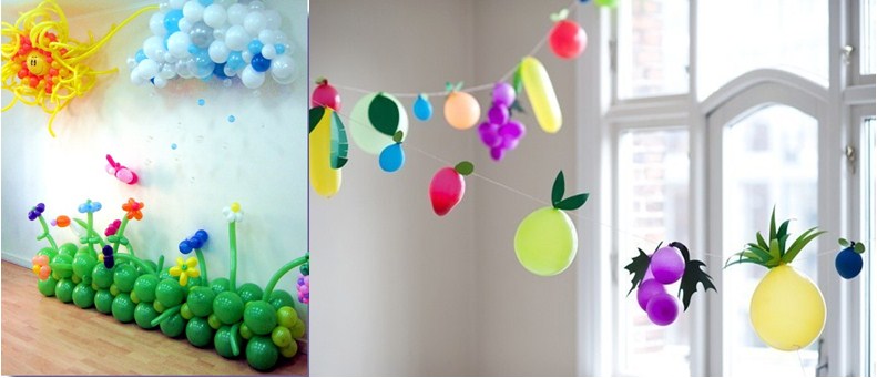 Как украсить комнату шарами?